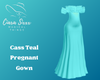 Cass Teal Pregnant Gown