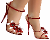 Zapatos Flores Rojo