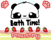 Panda Bathtime Sign