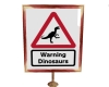 Dino warning sign