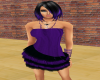 purple black short dress