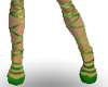 green  thigh sandles