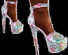 Flowery sexy heels