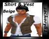 Shirt & Vest Beige