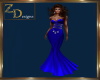 blue&silver trumpet gown
