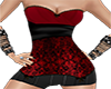 Red & Black Lace Corset