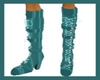 Teal Lace Up Boots