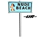 ~UR~ NUDE BEACH SIGN 1