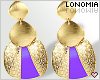 Gold/Purple Earrings