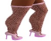 baby pink fishnet heels