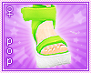   . lime squishy shoes
