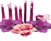 dark/pink candles w rose