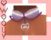 Collar w pendent purple