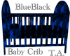 Blue and Black Baby Crib