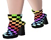 MY Rainbow Checker Boots