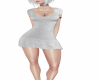 white faux leather dress