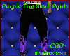 *ZD* Purple Fire Skull Pants