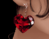 Red Heart Jewel Earrings