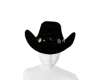black lather western hat