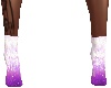 white/purple cycle boots