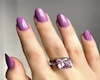 nails purple + rings