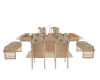 BEIGE DR TABLE N CHAIRS