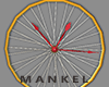 Bicycle Clock Gold