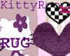 Kitty Purple Hearts Rug