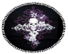 purple skull rug