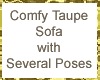 Comfy Taupe Sofa w Poses