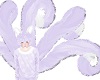 pastel purple white tail