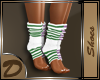 (D)Striped Grn Socks