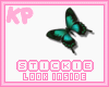 Teal/Black Butterfly
