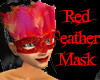 Feather Mask Red