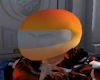 Orange Racing Helmet