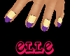 ~Elle~ Purple Tip Nails
