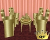 QT~Gold Bling 5pc Chairs