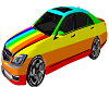 rainbow car