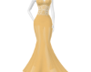 F} gold dress