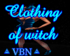Clothing of witch blue