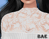 B| White Lace Sweater