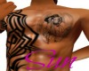 VP Angel chest tattoo