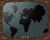 K.  Wooden World Map 