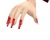 Female Red Fingernails