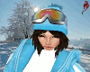 {DP}Blue Ski Hat & Goggl