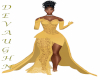 SATIN N Lace Gold Gown