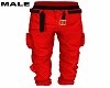 Cargo Pants Male Red