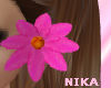 Pink hair flower [n]