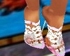 pink flower heels