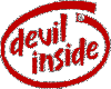 devil inside sticker
